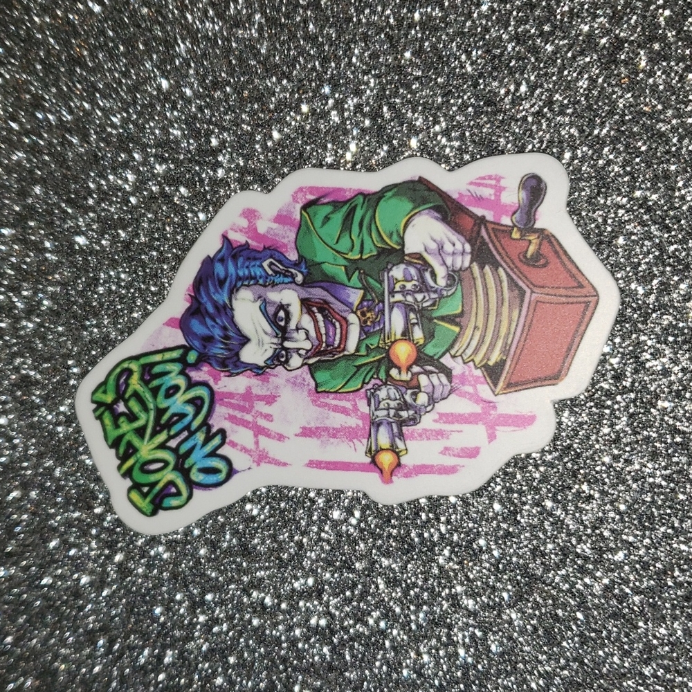 DC COMICS Batman Joker Waterproof Sticker Jack in the Box